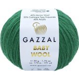 Пряжа Gazzal BABY WOOL 814 зелень (5 мотков)