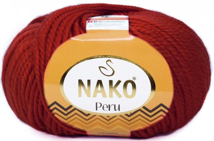 Пряжа Nako PERU 1175 т.красный