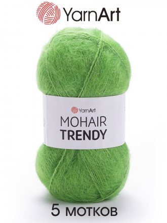 Пряжа Yarnart MOHAIR TRENDY 137 яр.салат (5 мотков)
