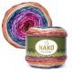 Пряжа Nako PERU COLOR 32187 яр.мальва/яр.сирень/джинс/оранж (4 мотка)