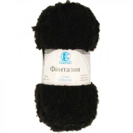 Пряжа Камтекс ФАНТАЗИЯ 003 черный (5 мотков)
