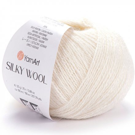 Пряжа Yarnart SILKY WOOL 330 молочный (10 мотков)