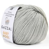 Пряжа Gazzal BABY WOOL 817 св.серый (5 мотков)