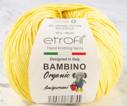 Пряжа Etrofil BAMBINO ORGANIC 70205 лимон