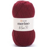Пряжа Yarnart MERINO DE LUXE 50 3024 вишня (5 мотков)
