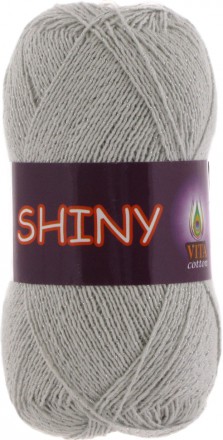 Пряжа Vita cotton SHINY 5066 серый/серебро