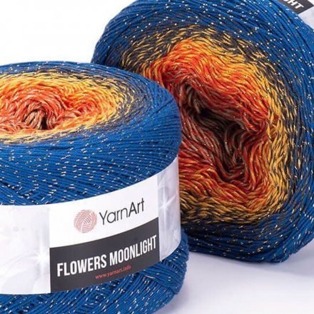 Пряжа Yarnart FLOWERS MOONLIGHT 3258 принт (2 мотка)