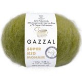 Пряжа Gazzal SUPER KID MOHAIR 64422 фисташка (6 мотков)