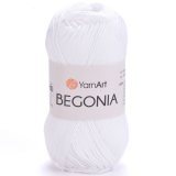 Пряжа Yarnart BEGONIA 1000 белый (5 мотков)
