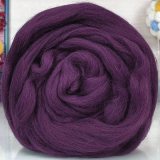 Полутонкая шерсть для валяния 191 ежевика 100гр