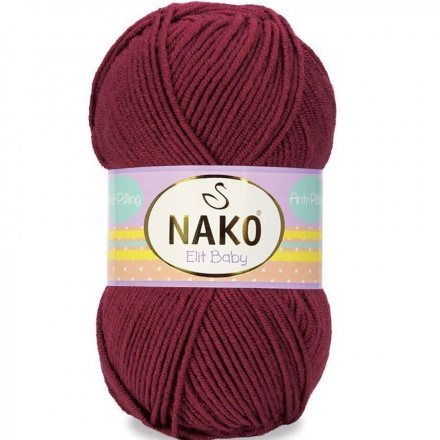 Пряжа Nako ELIT BABY 178 бордо (5 мотков)