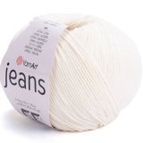 Пряжа Yarnart JEANS 03 молочный (10 мотков)