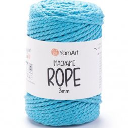 Пряжа Yarnart MACRAME ROPE 3MM 763 св.бирюза (4 мотка)