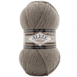 Пряжа Alize SUPERLANA KLASIK 283 серо-бежевый (5 мотков)