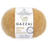 Пряжа Gazzal SUPER KID MOHAIR 64423 охра (6 мотков)