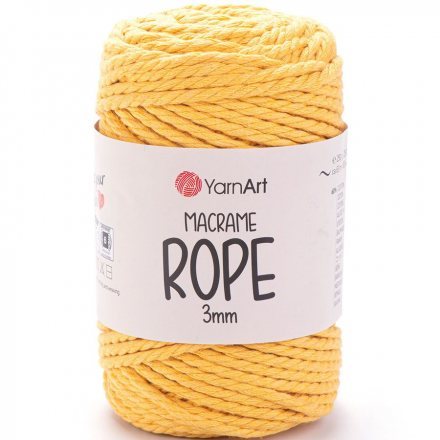 Пряжа Yarnart MACRAME ROPE 3MM 764 желтый (4 мотка)