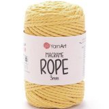 Пряжа Yarnart MACRAME ROPE 3MM 764 желтый (4 мотка)