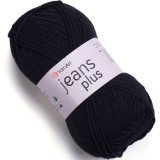 Пряжа Yarnart JEANS PLUS 53 черный (5 мотков)