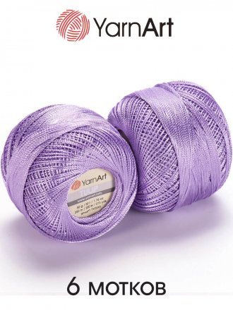 Пряжа Yarnart TULIP 413 сиреневый (6 мотков)