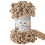 Пряжа Alize PUFFY 262 песочный (5 мотков)
