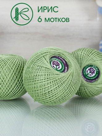 Пряжа ПНК им.Кирова ИРИС 25 4302 защитный (6 мотков)