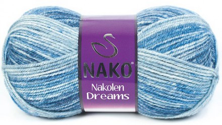 Пряжа Nako NAKOLEN DREAMS 31465 синий меланж