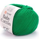Пряжа Yarnart BABY COTTON 442 яр.зелень (5 мотков)