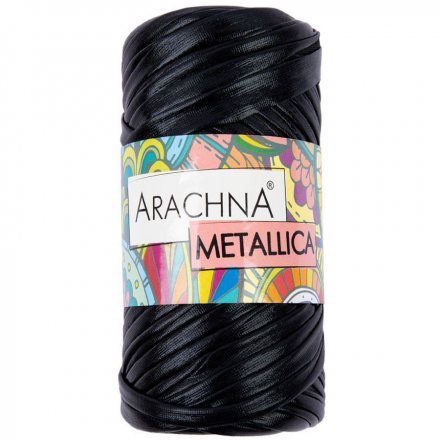 Пряжа Arachna METALLICA 01 черный (1 моток)