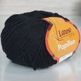 Пряжа Lanoso PAPILLON 027 черный (6 мотков)