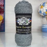 Пряжа Color City БЕЛЫЙ ЛЕОПАРД 150 28 т.серый (5 мотков)