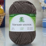 Пряжа Камтекс МЯГКИЙ ХЛОПОК 233 кофе (10 мотков)