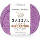 Пряжа Gazzal BABY COTTON XL 3414 сирень (5 мотков)