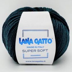 Пряжа Lana Gatto SUPER SOFT 8563 т.зеленый