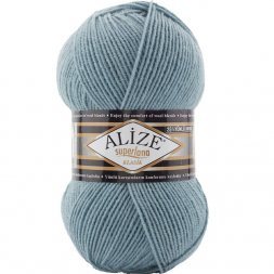 Пряжа Alize SUPERLANA KLASIK 575 пыл.голубой (5 мотков)