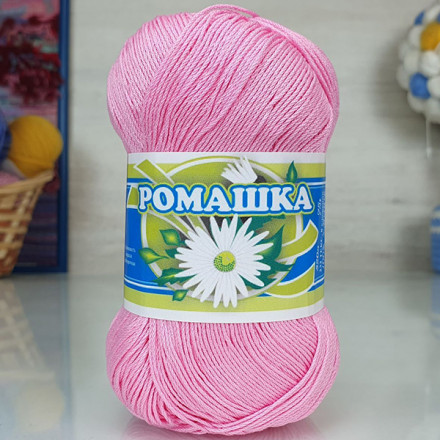 Пряжа ПНК им.Кирова РОМАШКА 1104 яр.розовый (4 мотка)
