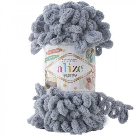 Пряжа Alize PUFFY 428 серый (5 мотков)