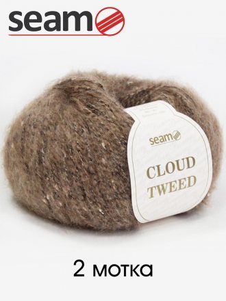 Пряжа Seam CLOUD TWEED 61490 кофе с молоком (2 мотка)