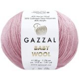 Пряжа Gazzal BABY WOOL 828 розовый (5 мотков)