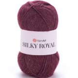 Пряжа Yarnart SILKY ROYAL 444 бордо (5 мотков)