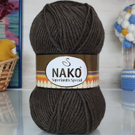 Пряжа Nako SUPERLAMBS SPECIAL 4932 кофейный (5 мотков)