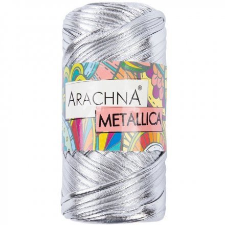 Пряжа Arachna METALLICA 02 серебряный (1 моток)