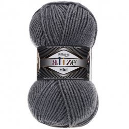 Пряжа Alize SUPERLANA MIDI 87 серый (5 мотков)