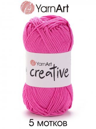 Пряжа Yarnart CREATIVE 231 яр.розовый (5 мотков)