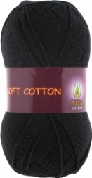 Пряжа Vita cotton SOFT COTTON 1802 черный