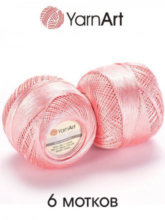Пряжа Yarnart TULIP 418 персик (6 мотков)