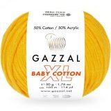 Пряжа Gazzal BABY COTTON XL 3417 желтый (5 мотков)