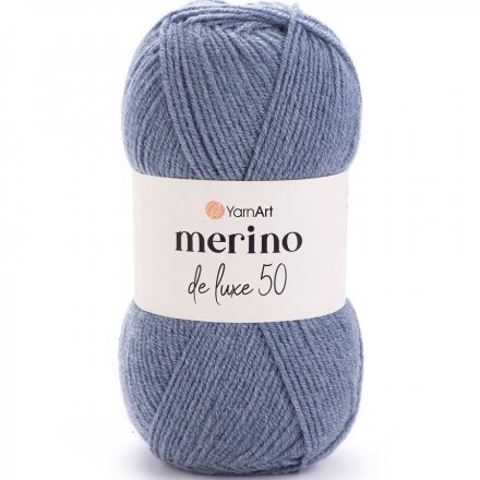 Пряжа Yarnart MERINO DE LUXE 50 3864 т.джинс (5 мотков)