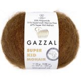 Пряжа Gazzal SUPER KID MOHAIR 64401 коричневый (6 мотков)