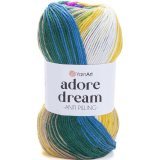 Пряжа Yarnart ADORE DREAM 1057 принт (5 мотков)