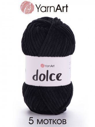 Пряжа Yarnart DOLCE 742 черный (5 мотков)
